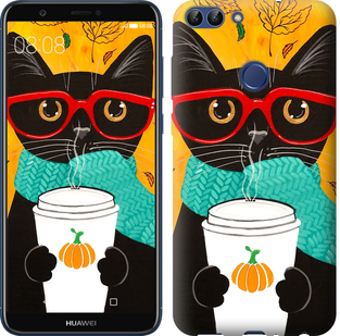 

Чехол Осенний кот для Huawei Honor 9 Lite 658304