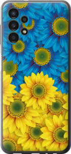 Чехол Жёлто-голубые цветы для Samsung Galaxy A13 A135F