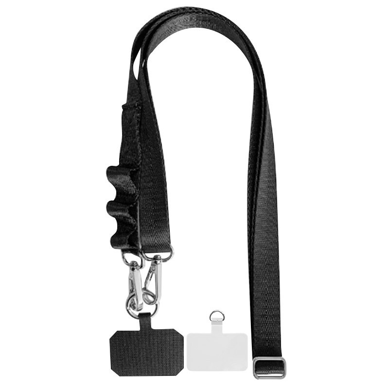 Шнурок широкий с двумя креплениями (2см) 140см (Black)