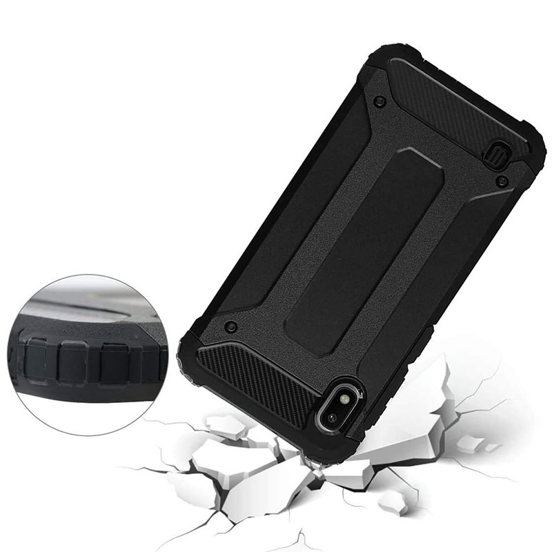 Фото Бронированный противоударный TPU+PC чехол Immortal для Samsung Galaxy A10 (A105F) (Черный) в магазине vchehle.ua