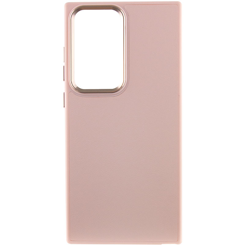 Шкіряний чохол Bonbon Leather Metal Style на Samsung Galaxy S22 Ultra (Рожевий / Light pink)