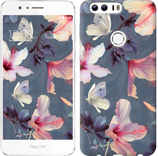 

Чехол Нарисованные цветы для Huawei Honor 8 596395