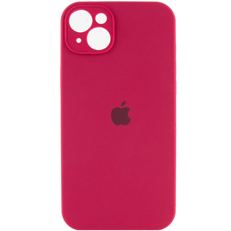 Чохол Silicone Case Full Camera Protective (AA) на Apple iPhone 15 Plus (6.7") (Червоний / Rose Red)