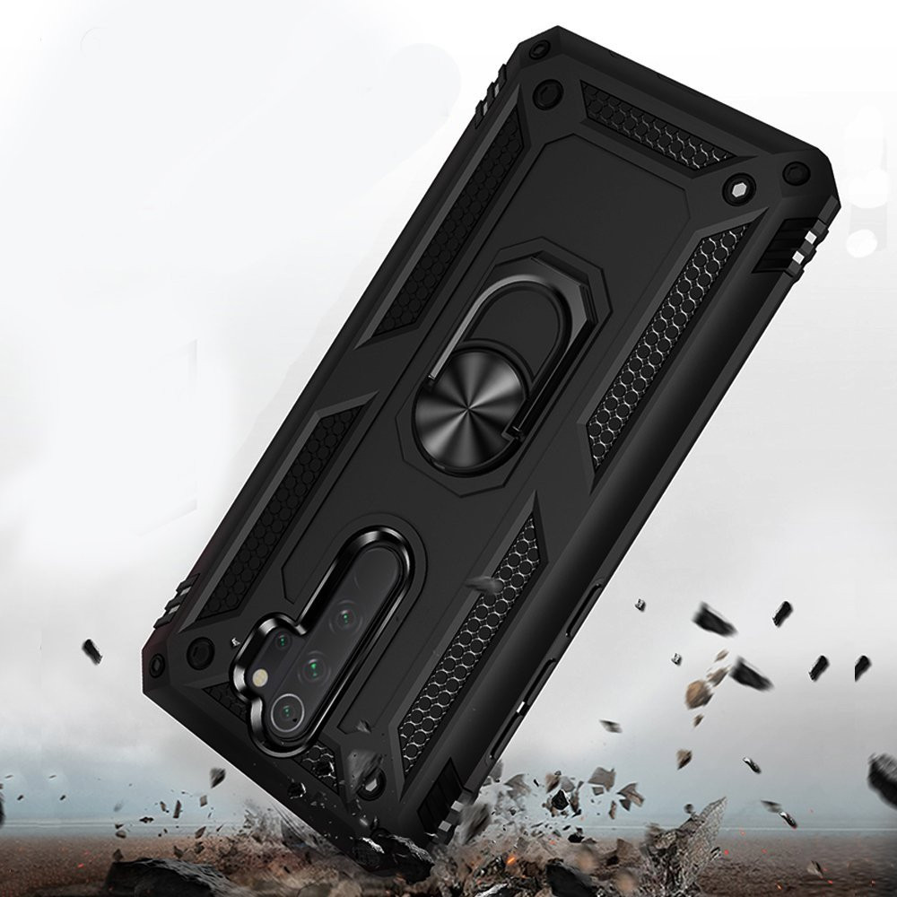 Ударостійкий чохол Serge Ring for Magnet на Xiaomi Redmi Note 8 Pro (Чорний) в магазині vchehle.ua