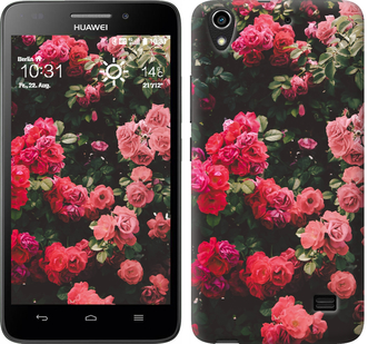 

Чехол Куст с розами для Huawei G620S 639425