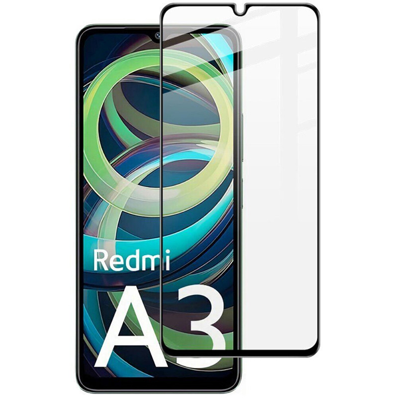 Фото Защитное стекло 2.5D CP+ (full glue) для Xiaomi Redmi A3 / 10C / 12C / A3x / Poco C40 (Черный) на vchehle.ua