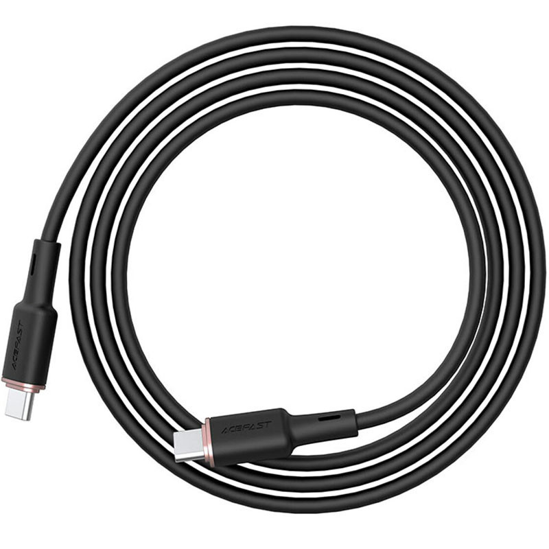 Фото Дата кабель Acefast C2-03 USB-C to USB-C zinc alloy silicone (1m) (Black) в маназині vchehle.ua