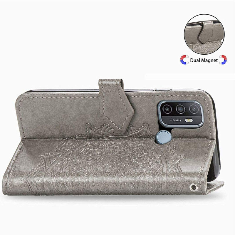 

Кожаный чехол (книжка) Art Case с визитницей для Oppo A32 (Серый) 1082203