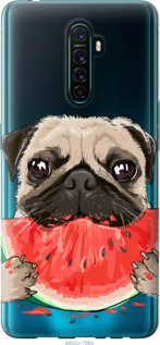 Чехол Мопс и арбуз для Oppo Reno Ace