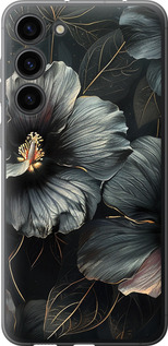 Чехол Черные цветы для Samsung Galaxy S23 Plus