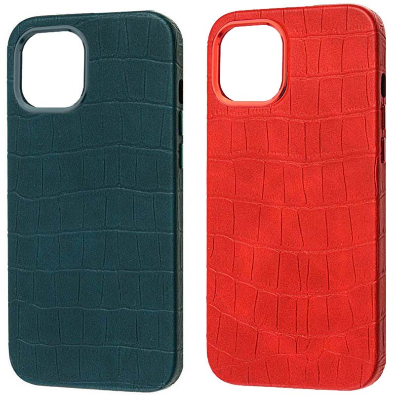 Кожаный чехол Croco Leather для Apple iPhone 14 Plus (6.7")