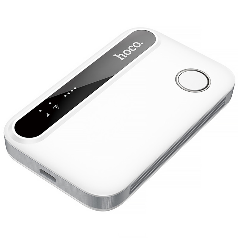 Портативный модем WiFi роутер Hoco HI41 150Mbps (Micro SIM) 2100 mAh (White) в магазине vchehle.ua