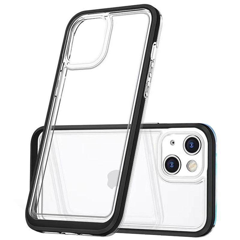 

TPU+PC чехол Clear 360 для Apple iPhone 13 (6.1") (Черный) 1213707