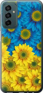 Чехол Жёлто-голубые цветы для Samsung Galaxy M23 M236B