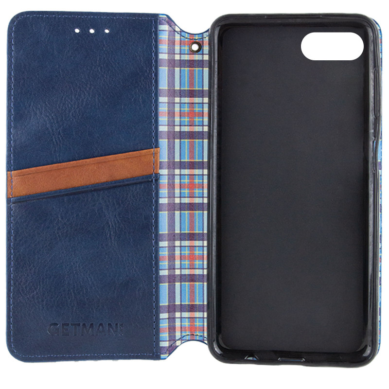 Фото Кожаный чехол-книжка GETMAN Cubic (PU) для Apple iPhone 7 / 8 / SE (2020) (4.7") (Синий) в магазине vchehle.ua