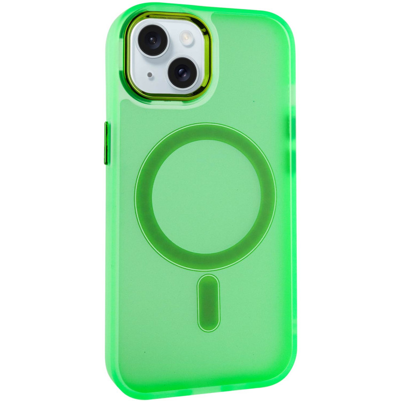 Чохол TPU+PC Lily with Magnetic safe на Apple iPhone 14 (6.1") (Neon Green)