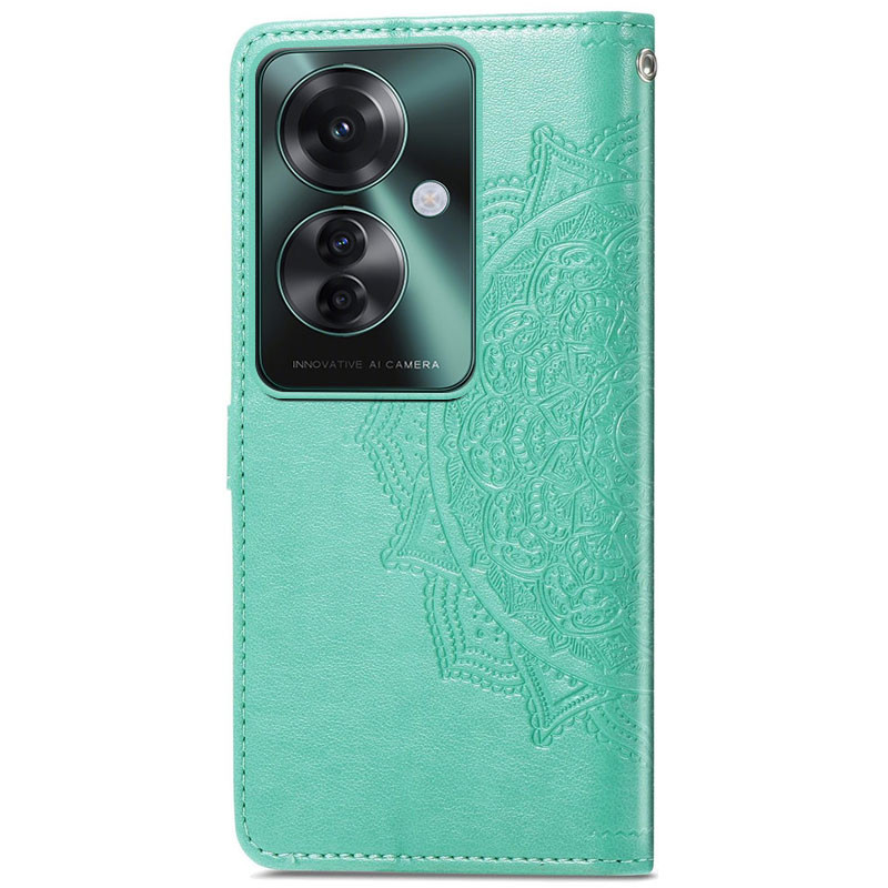 Купить Кожаный чехол (книжка) Art Case с визитницей для Oppo Reno11 F (Бирюзовый) на vchehle.ua