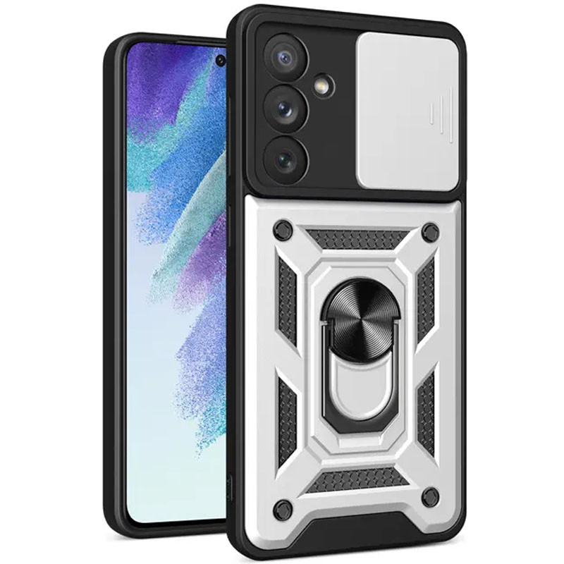 Ударопрочный чехол Camshield Serge Ring для Samsung Galaxy A56 5G (Серебряный)