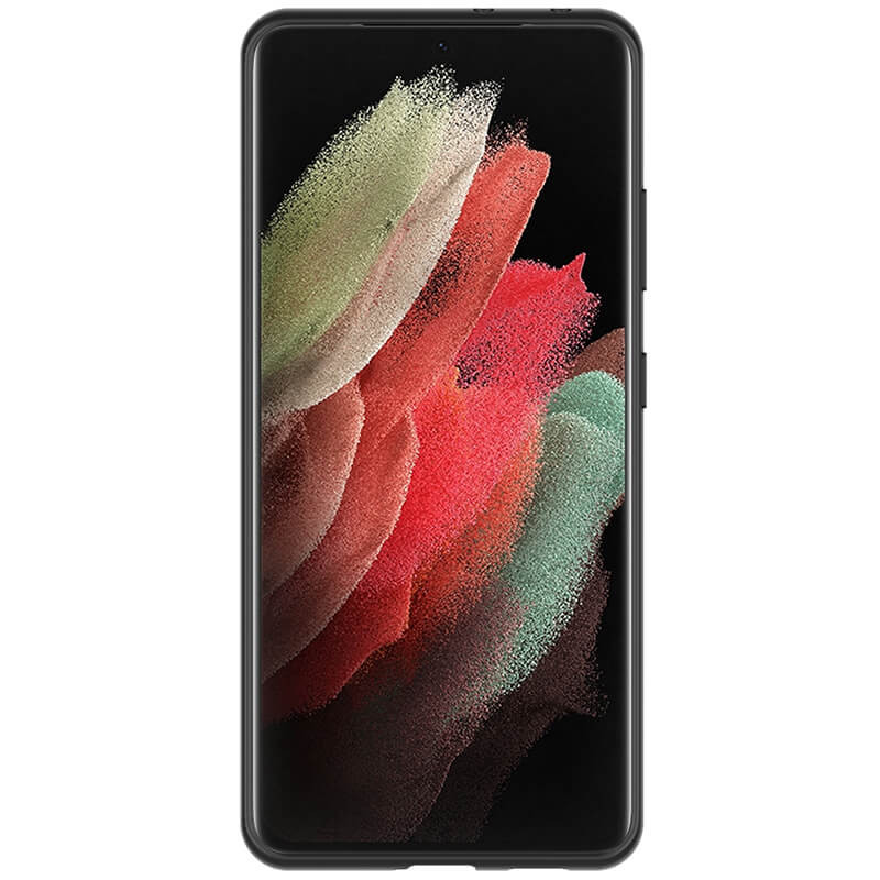 Фото Кожаная накладка Nillkin Aoge (с держателем ручки) для Samsung Galaxy S21 Ultra (Черный) на vchehle.ua