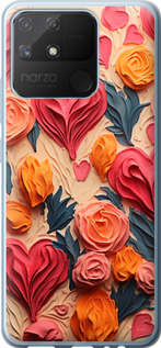 

Чехол Сердечки 3 для Realme Narzo 50A 1645616