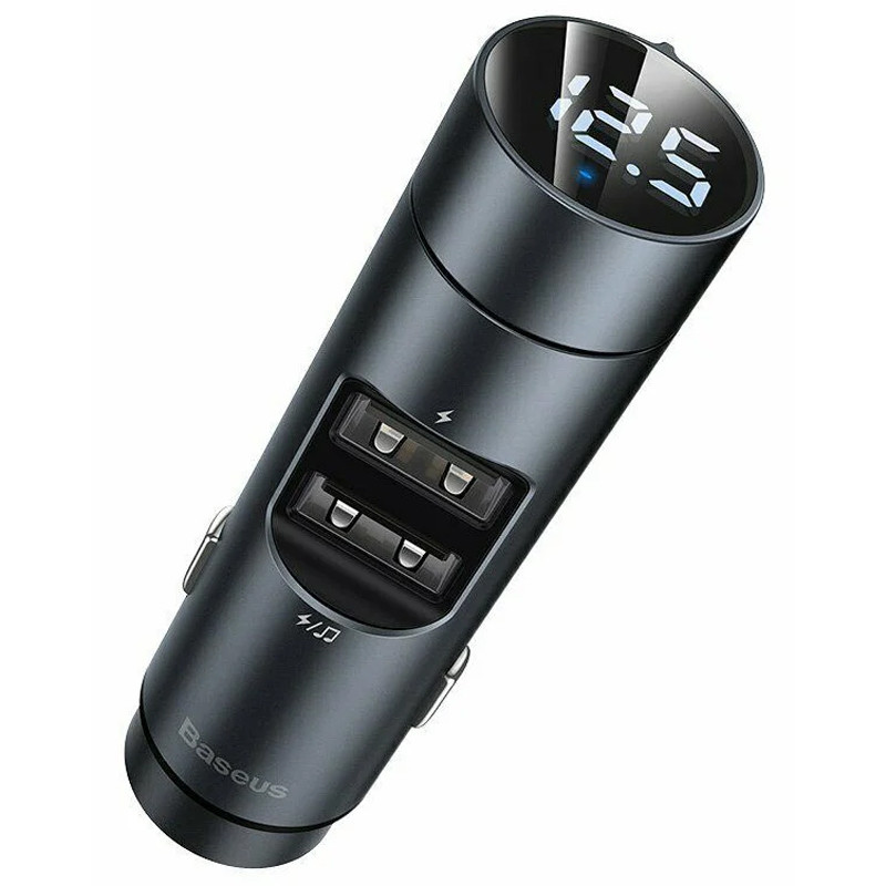 

АЗП Baseus Energy Column Bluetooth FM Launcher PPS 2USB (Сірий) 1106128