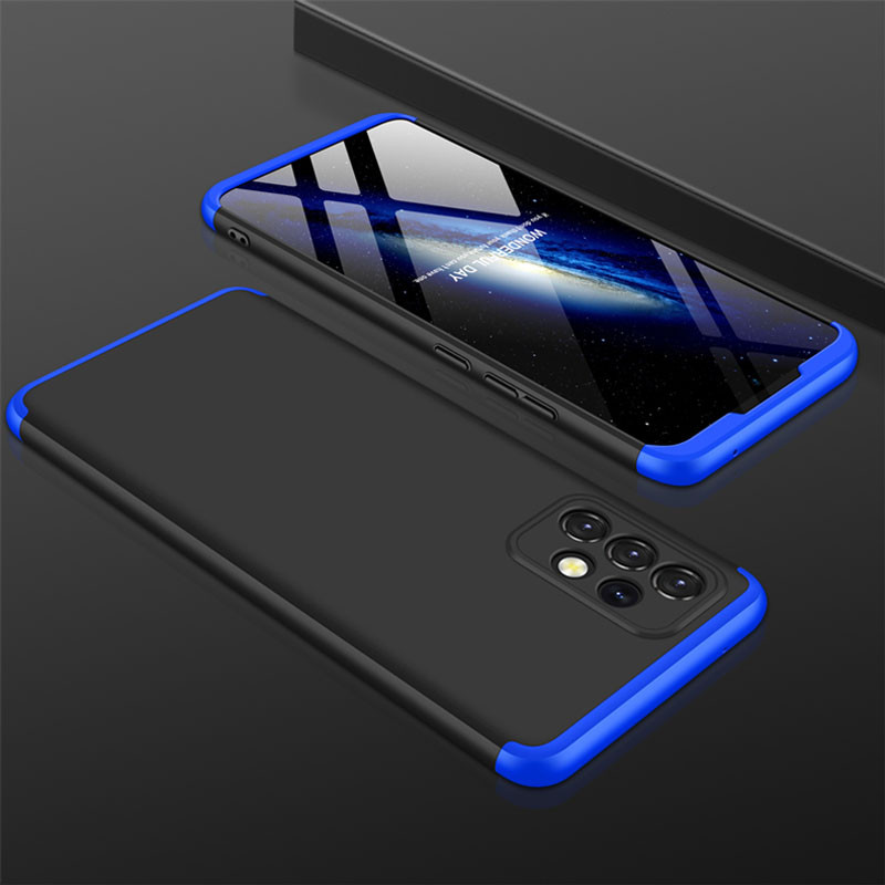 Фото Пластиковая накладка GKK LikGus 360 градусов (opp) для Samsung Galaxy A52 4G / A52 5G / A52s (Черный / Синий) на vchehle.ua