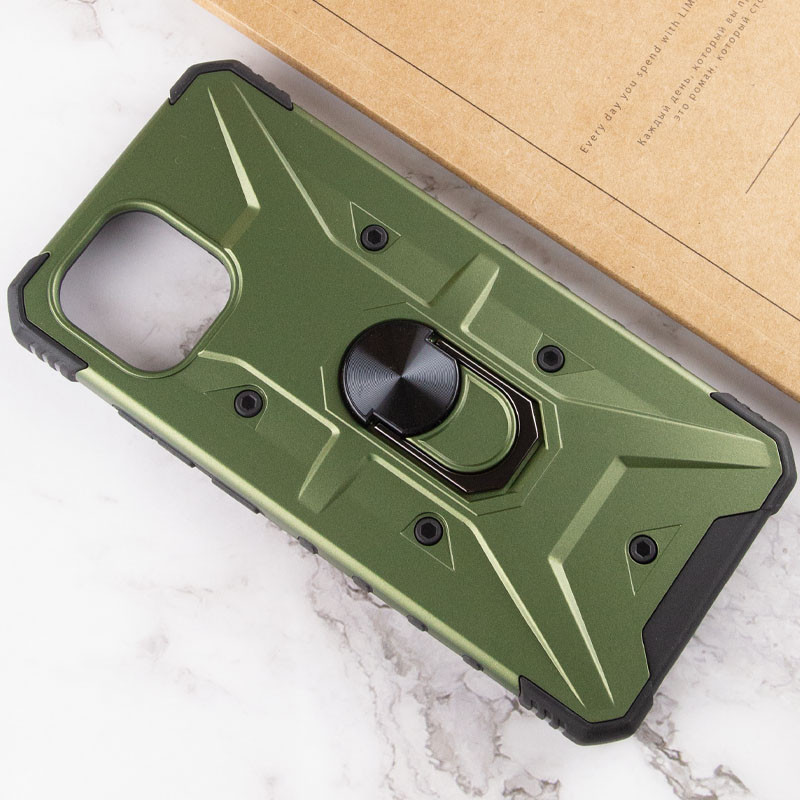 Ударопрочный чехол Pathfinder Ring для Samsung Galaxy A04 (Зеленый / Army Green) в магазине vchehle.ua