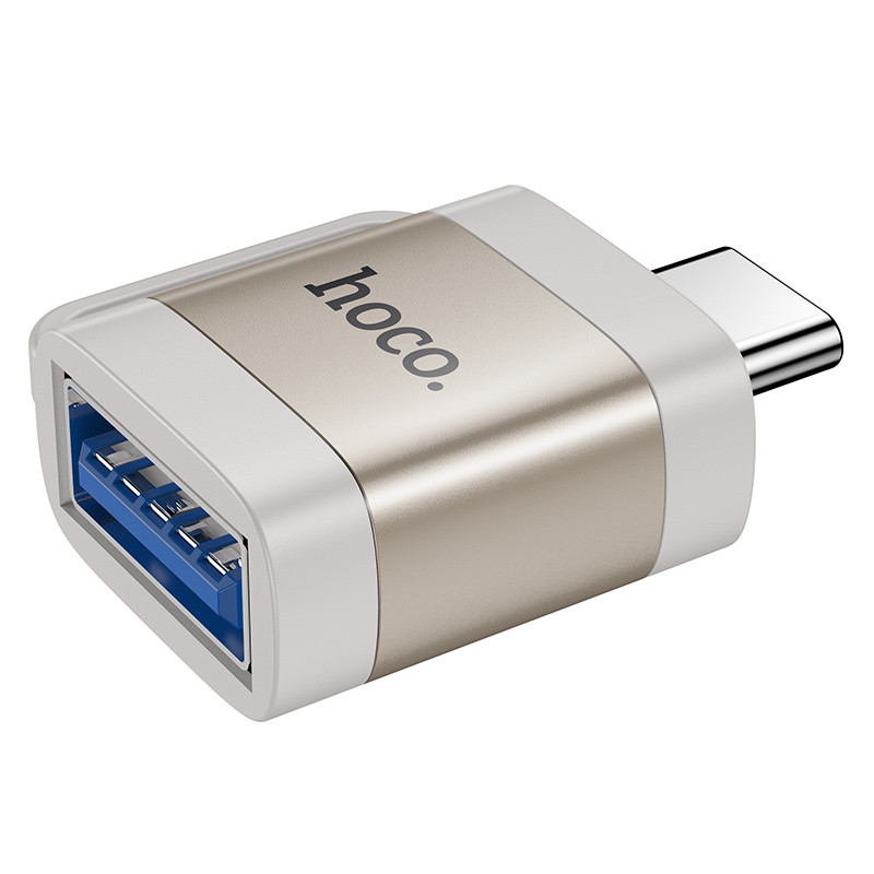 Фото Переходник Hoco UA31C OTG Type-C male to USB female (Gray) в магазине vchehle.ua