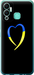 Чехол Жёлто-голубое сердце для Infinix Hot 12 Play