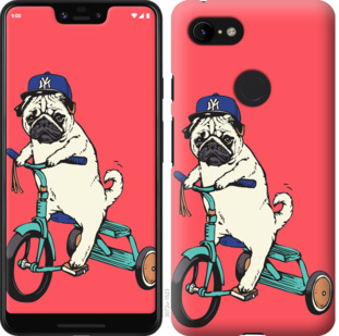 

Чехол Мопс на велосипеде для Google Pixel 3a XL 875574