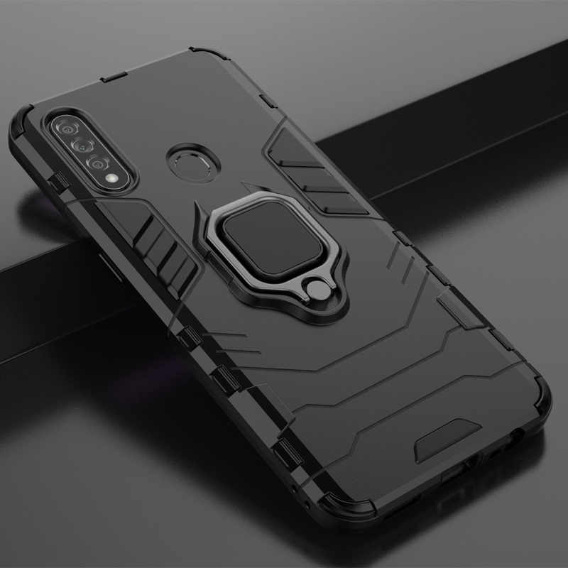 Купити Ударостійкий чохол Transformer Ring for Magnet на Oppo A31 (Чорний / Soul Black) на vchehle.ua