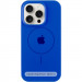Чохол Silicone Case Full Protective (AA) with Magnetic Safe на Apple iPhone 14 (6.1") (Синій / Capri Blue)