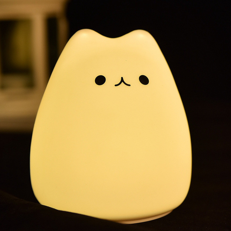 Фото Ночной светильник Little Cat Silicone LED Light Multicolors (Design 01) на vchehle.ua