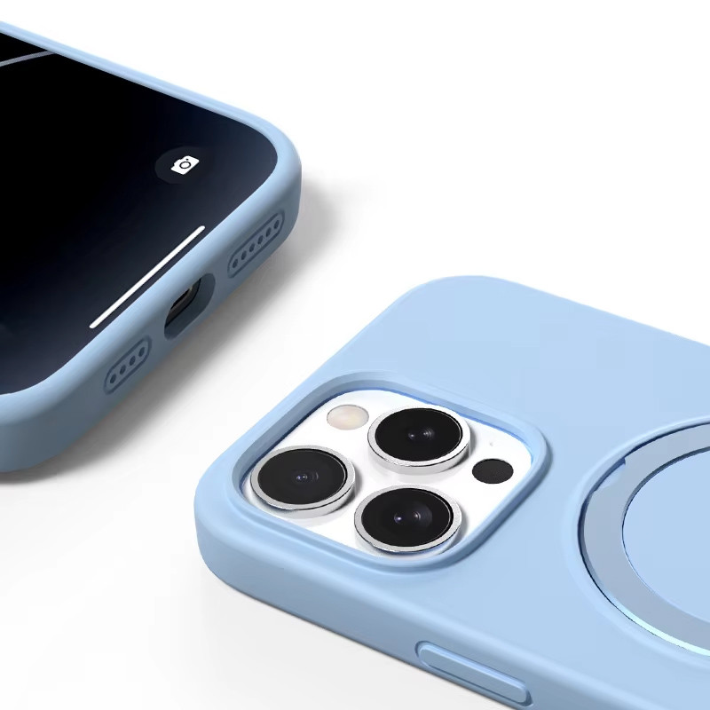 Фото Чохол Silicone Case Full Protective NO LOGO with Ring на Apple iPhone 12 Pro Max (6.7") (Blue) на vchehle.ua