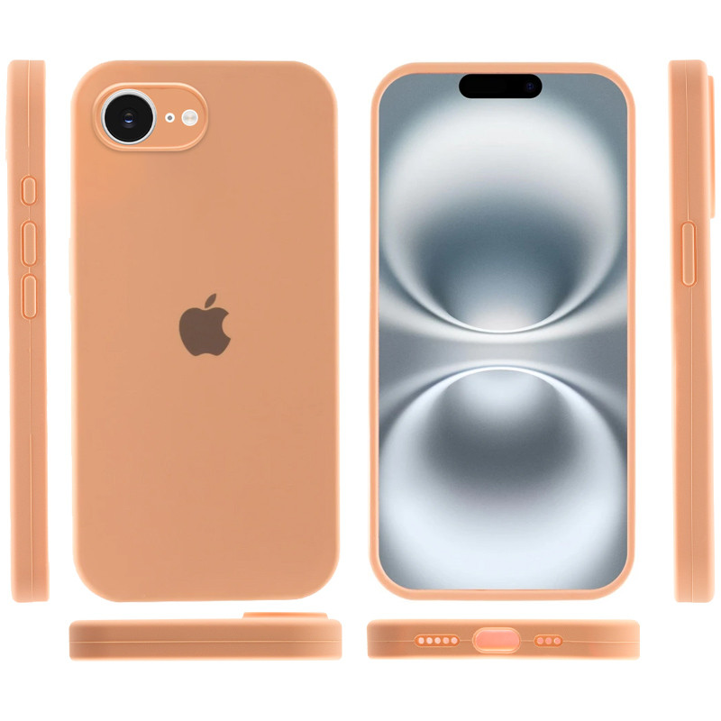 Фото Чохол Silicone Case Full Camera Protective (AA) на Apple iPhone 16e (6.1") (Помаранчевий / Cantaloupe) в маназині vchehle.ua