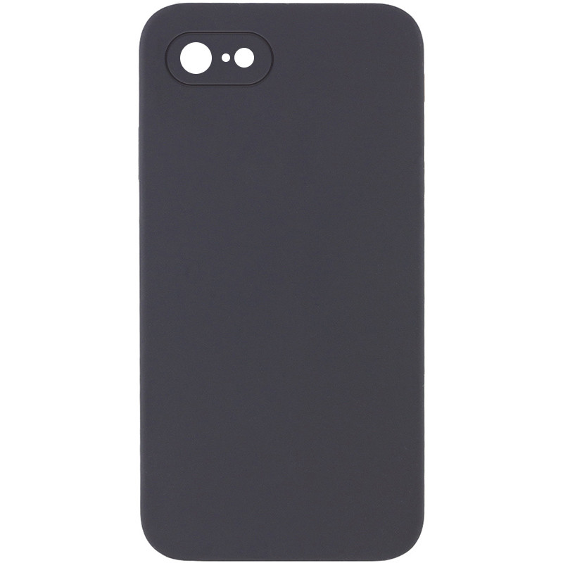 Silicone Case Square Full Camera Protective (AA) NOLOGO на Apple iPhone 7 / 8 / SE (2020) (4.7") (Сірий / Dark Gray)