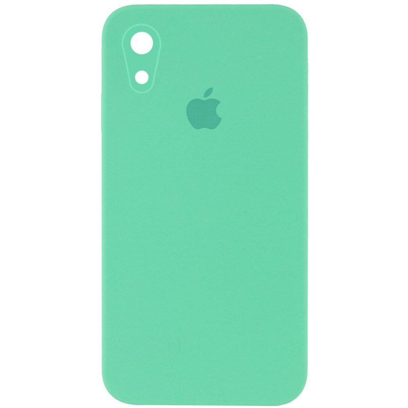 Чохол Silicone Case Square Full Camera Protective (AA) на Apple iPhone XR (6.1") (Зелений / Spearmint)