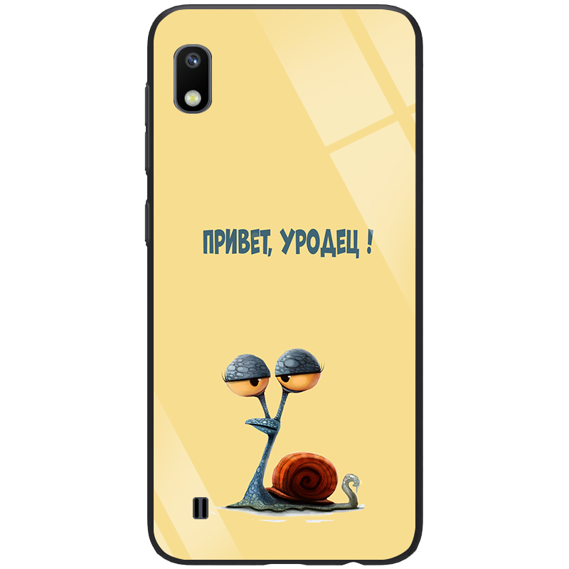 

TPU+Glass чехол ForFun для Samsung Galaxy A10 (A105F) (Привет уродец / Желтый) 746473