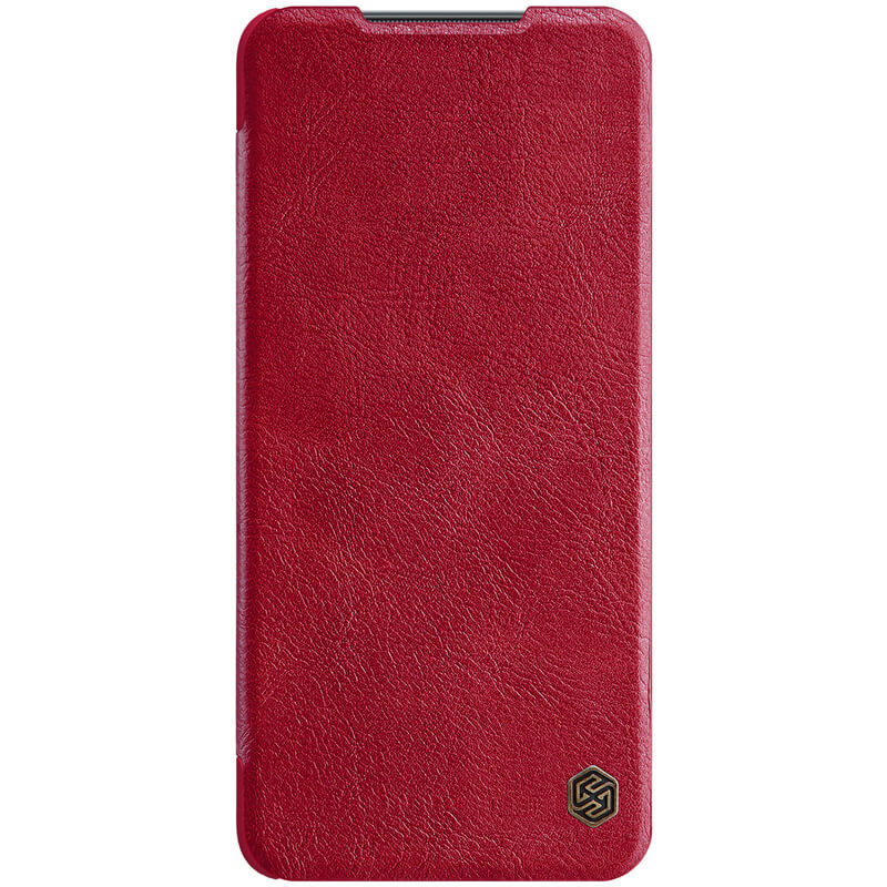 Кожаный чехол-книжка Nillkin Qin Series для Xiaomi Mi 10T Lite / Redmi Note 9 Pro 5G (Красный)