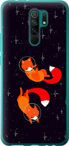 Чехол Лисички в космосе для Xiaomi Redmi 9