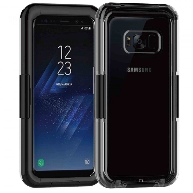 Водонепроницаемый противоударный чехол Dirt and Sand Protect для Samsung G950 Galaxy S8 / S9 (Черный / бесцветный)