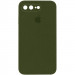 Чохол Silicone Case Square Full Camera Protective (AA) на Apple iPhone 7 plus / 8 plus (5.5") (Зелений / Dark Olive)