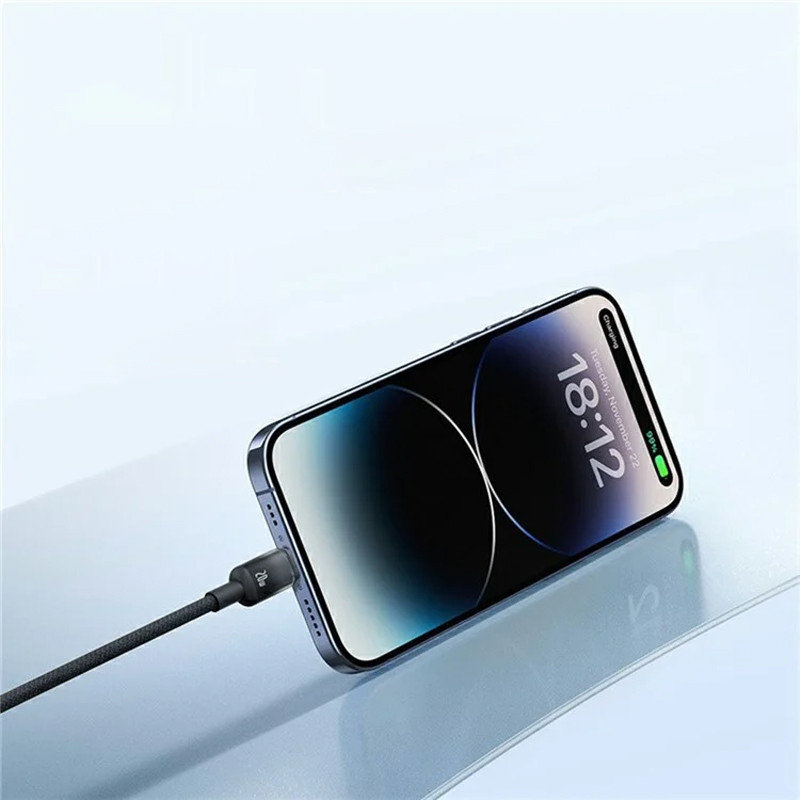 Купити Дата кабель Baseus Discolor Series Fast Charging USB to Lightning 2.4A (1m) (P10374900) (Cluster Black) на vchehle.ua