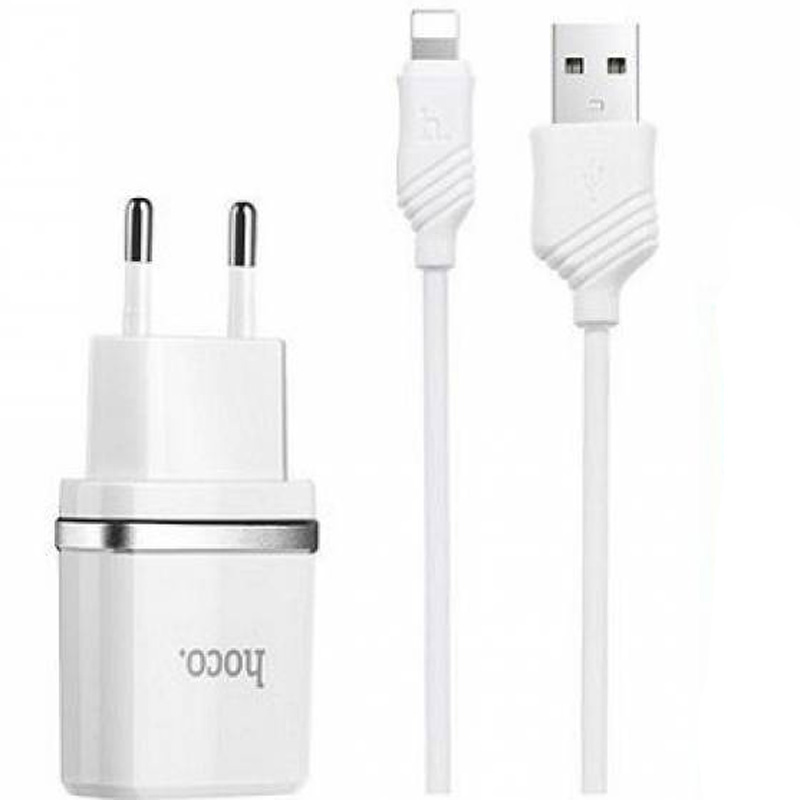 МЗП Hoco C11 Charger + Cable (Lightning) 1.0A 1USB