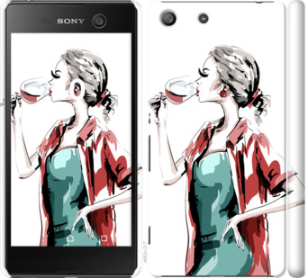 

Чехол Девушка с бокалом для Sony Xperia M5 841588