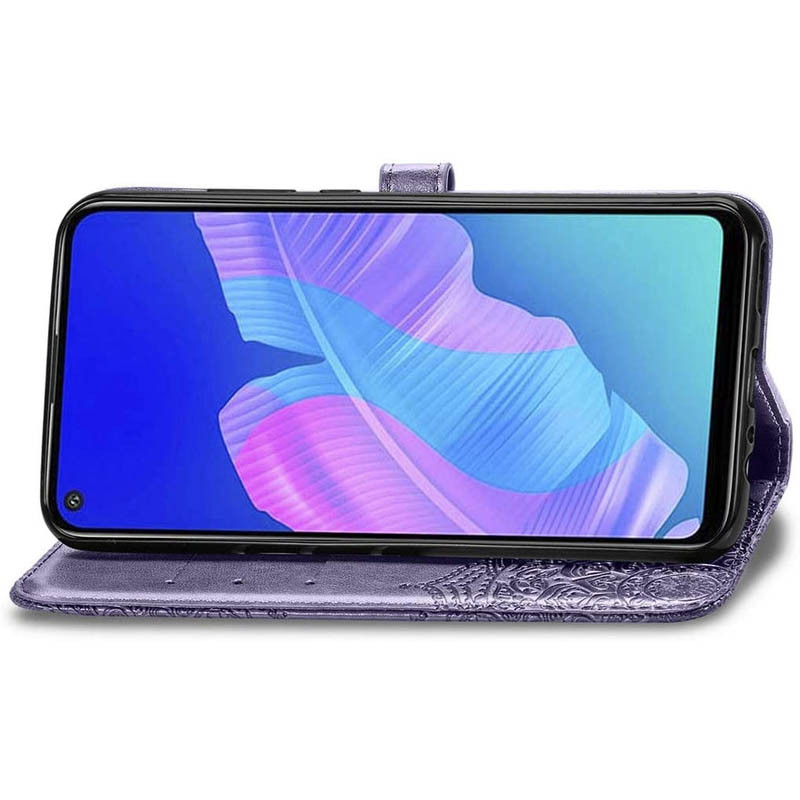 Фото Кожаный чехол-книжка Art Case с визитницей для Samsung Galaxy A21s (Фиолетовый) в магазине vchehle.ua