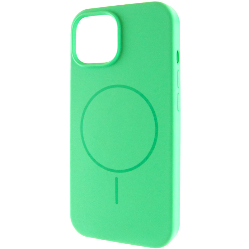 Чохол Silicone Case Full Protective (AA) NO LOGO with Magnetic Safe на Apple iPhone 14 Plus (6.7") (Зелений / Spearmint)