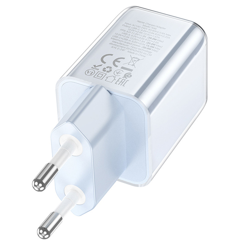 МЗП Hoco N46 Glorious PD20W+QC3.0 (1USB-A/1C) (Blue) в магазині vchehle.ua