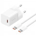 МЗП Baseus GaN5 Fast Charger (mini) 30W (1USB-C) + кабель Type-C to Type-C (P10110902) (Moon White)