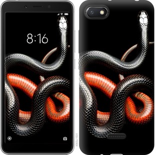 

Чохол Червоно-чорна змія на чорному тлі на Xiaomi Redmi 6A 677492